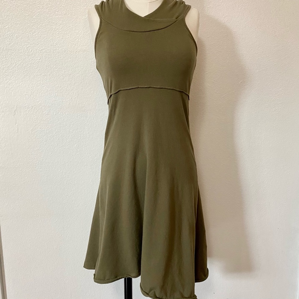 Prana Olive Green Hooded Dress